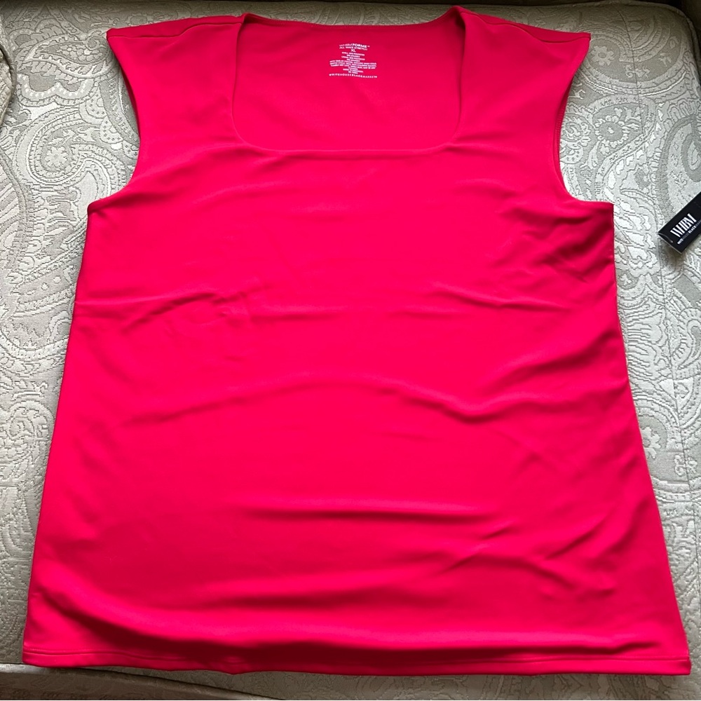 NWT WHBM FORME All Ways Stretch Square Neck Top Size XL